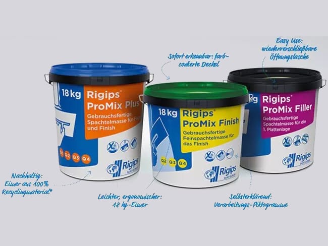 Entdecken Sie die Vorteile von Rigips ProMix Fertigspachtel – die optimale Lösung für Ihre Trockenbauarbeiten!